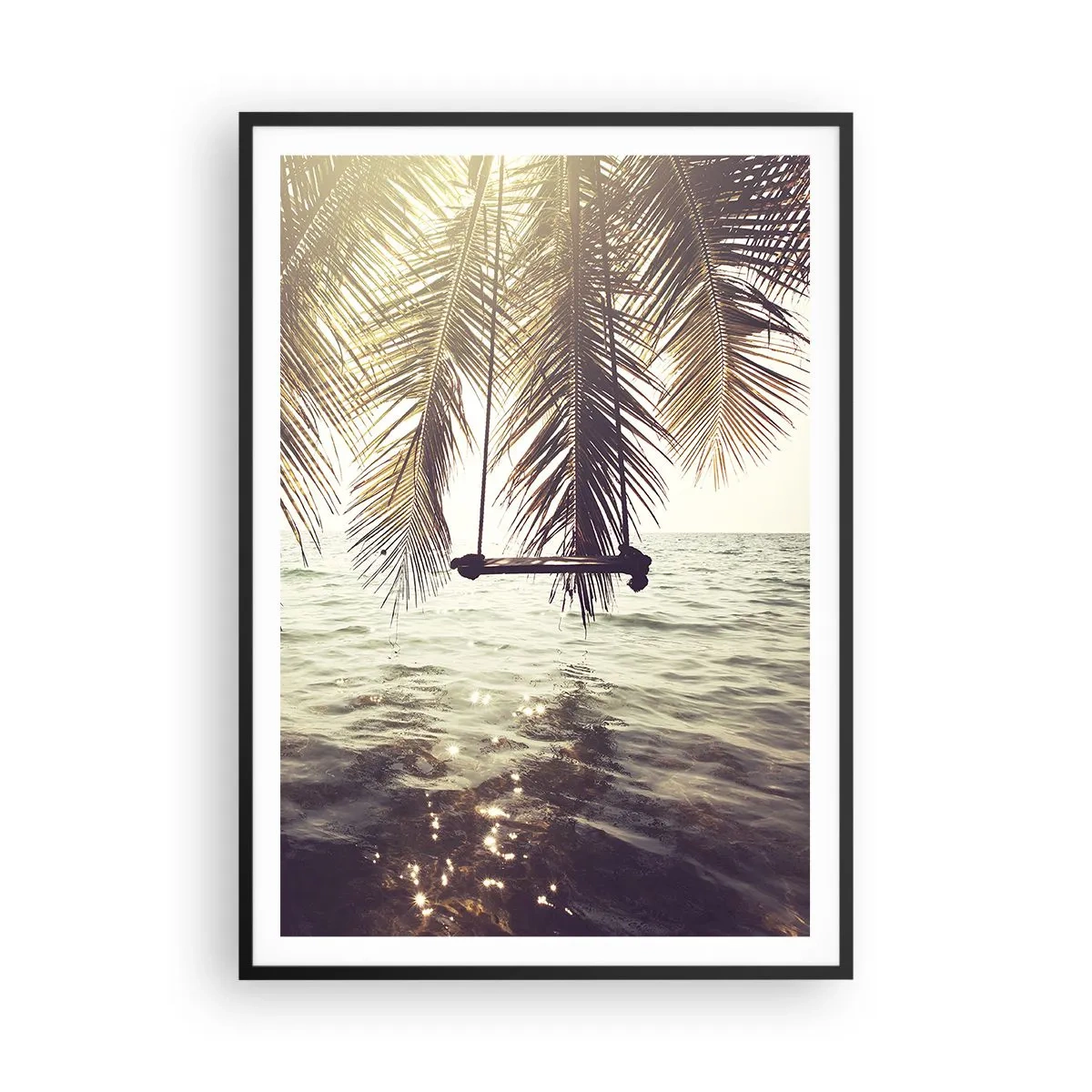 Poster in cornice nera - Si può dondolare tra le nuvole a volontà - 70x100 cm