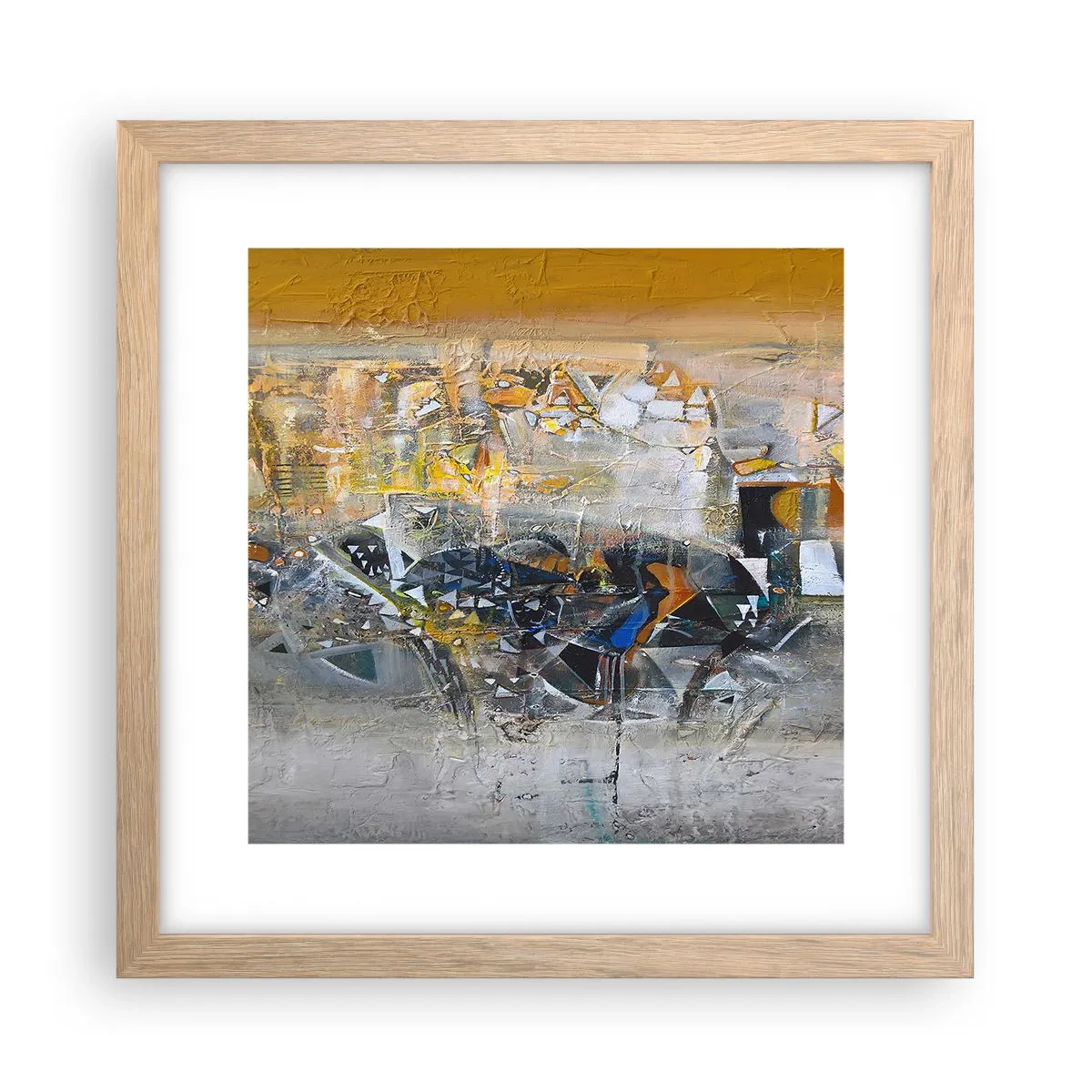 Poster in cornice rovere chiaro - Tutto andrà bene - 30x30 cm