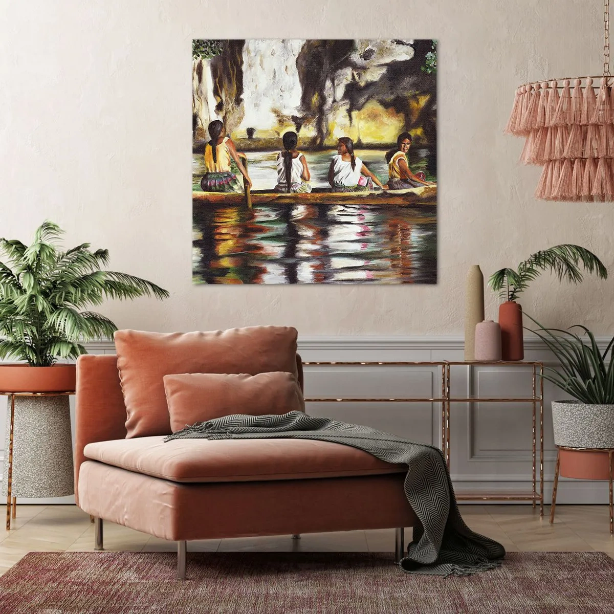 Quadro su tela - Stampe su Tela - Nel paradiso della Polinesia - 50x50 cm