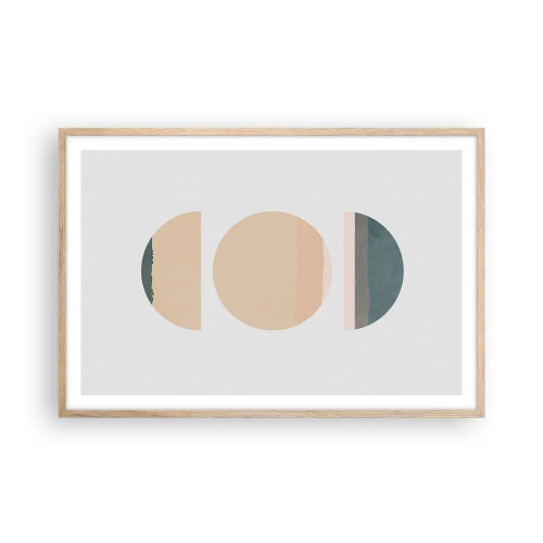 Poster in cornice rovere chiaro - Un cerchio dopo l'altro - 91x61 cm