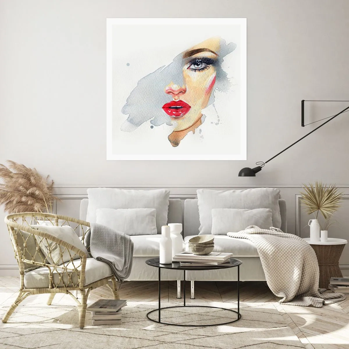 Poster - Riflesso in una goccia d'acqua - 50x50 cm