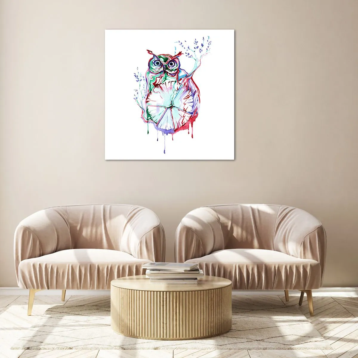 Quadro su vetro - Saggia di natura - 70x70 cm