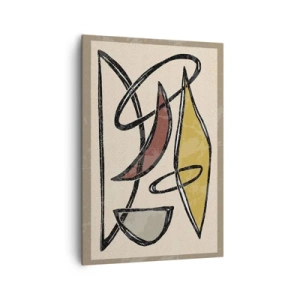 Quadro su tela - Stampe su Tela - Astrazione con forme geometriche e colori tenui - 70x100cm - Verticali e orizzontali - Decorazione murale moderna per soggiorno e camera da letto ARTTOR