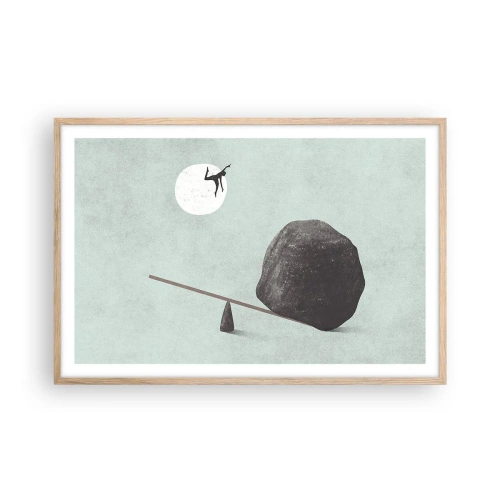 Poster in cornice rovere chiaro - Sogno adempiuto - 91x61 cm