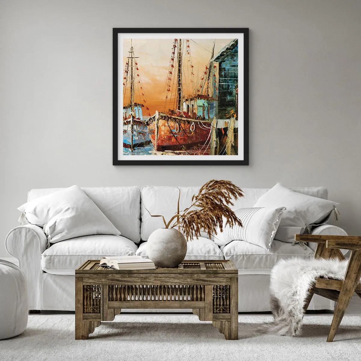 Poster in cornice nera - Ritorno tranquillo - 30x30 cm