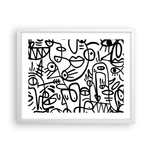 Poster in cornice bianca - Volti e miraggi - 50x40 cm