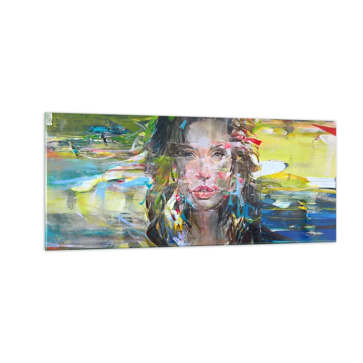 Quadro su vetro - Dietro una tenda di vento - 100x40 cm