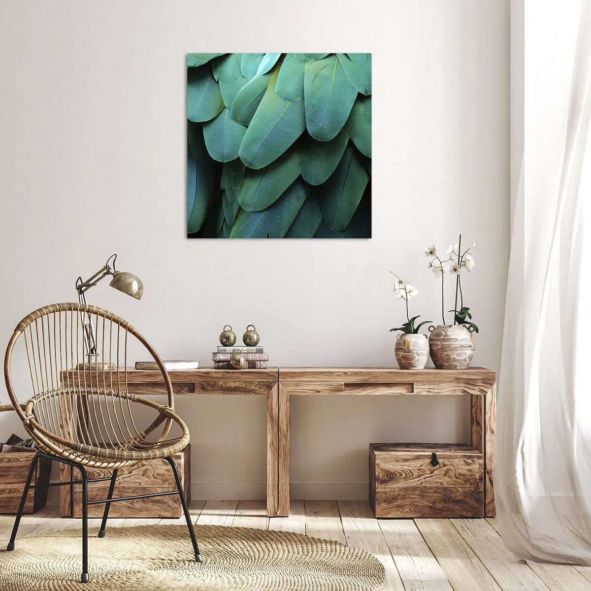 Quadro su tela - Stampe su Tela - Precisione da pappagallo - 30x30 cm