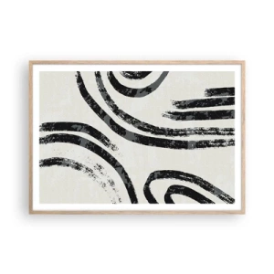 Poster in cornice rovere chiaro - Interrotto a metà - 100x70 cm