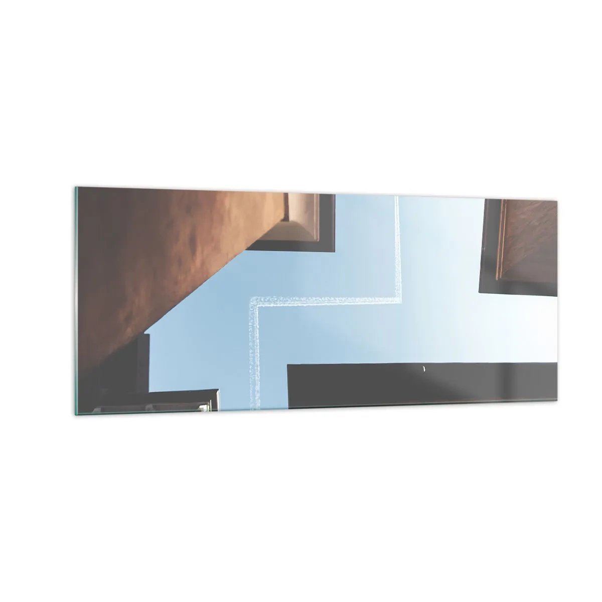 Quadro su vetro - Sopra il labirinto urbano - 100x40 cm