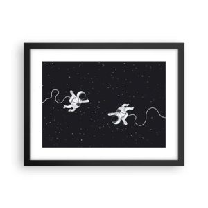 Poster in cornice nera - Danza cosmica - 40x30 cm