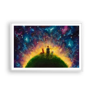 Poster in cornice bianca - Amore e amicizia: l'intero mondo - 91x61 cm
