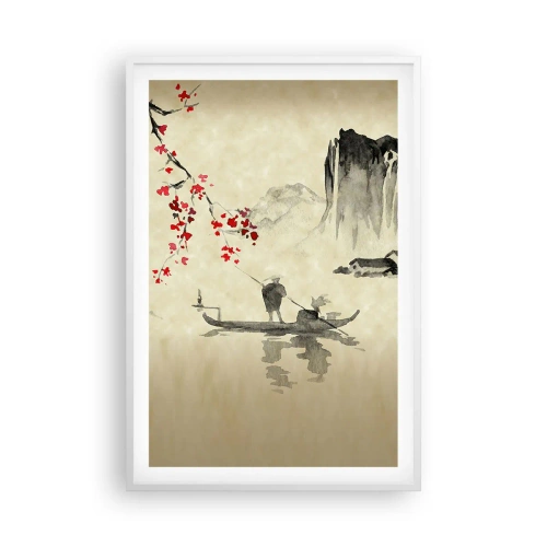 Poster in cornice bianca - Nel paese dei ciliegi in fiore - 61x91 cm
