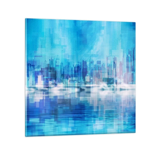 Quadro su vetro - Immersi nel blu - 60x60 cm