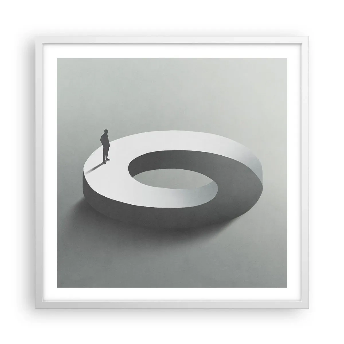 Poster in cornice bianca - Prova a cavartela - 60x60 cm