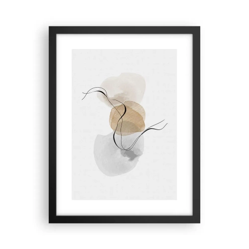 Poster in cornice nera - Grani d'aria - 30x40 cm
