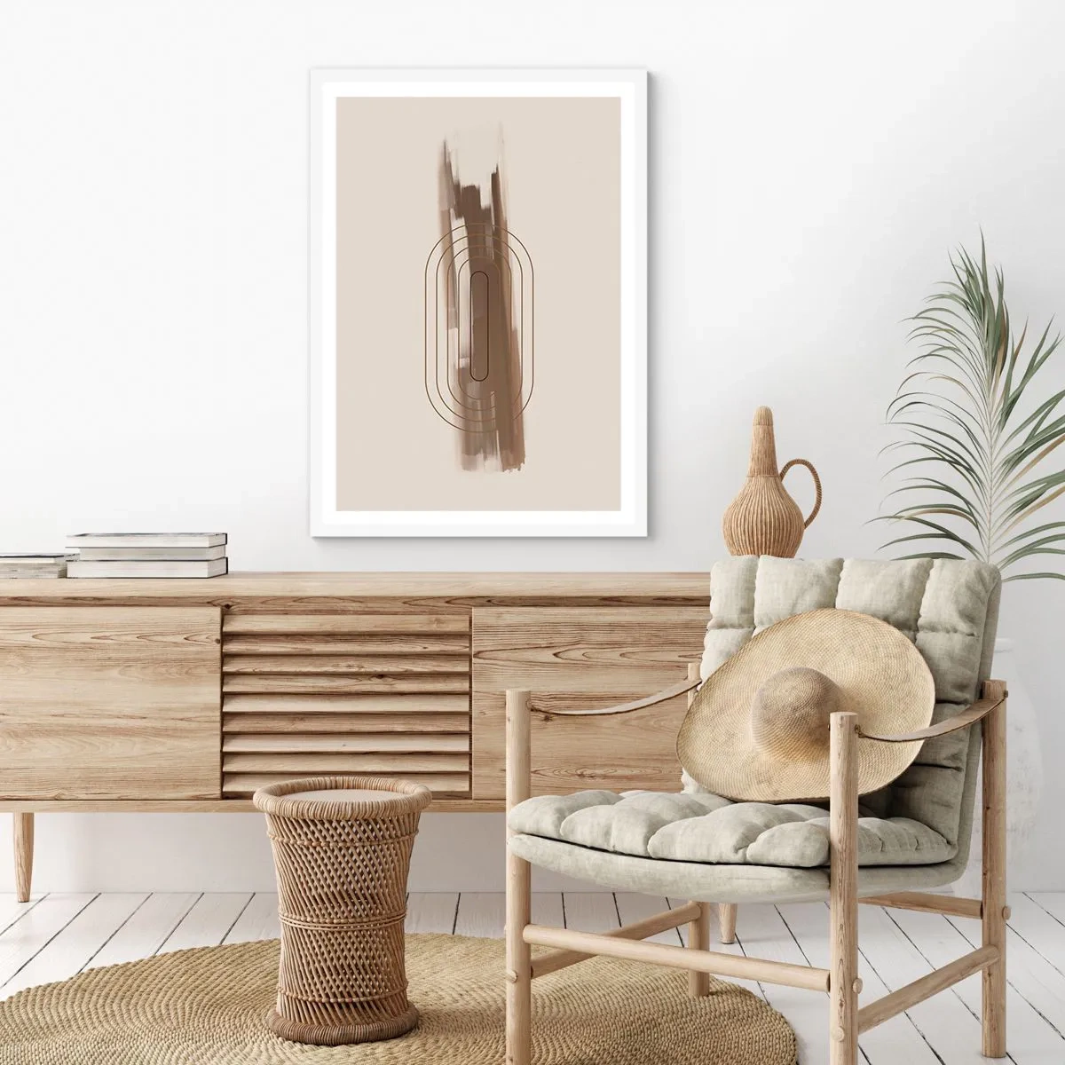 Poster in cornice bianca - Un soffio di grigio - 50x70 cm