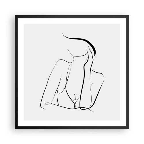 Poster in cornice nera - Sull'onda dei sogni - 60x60 cm