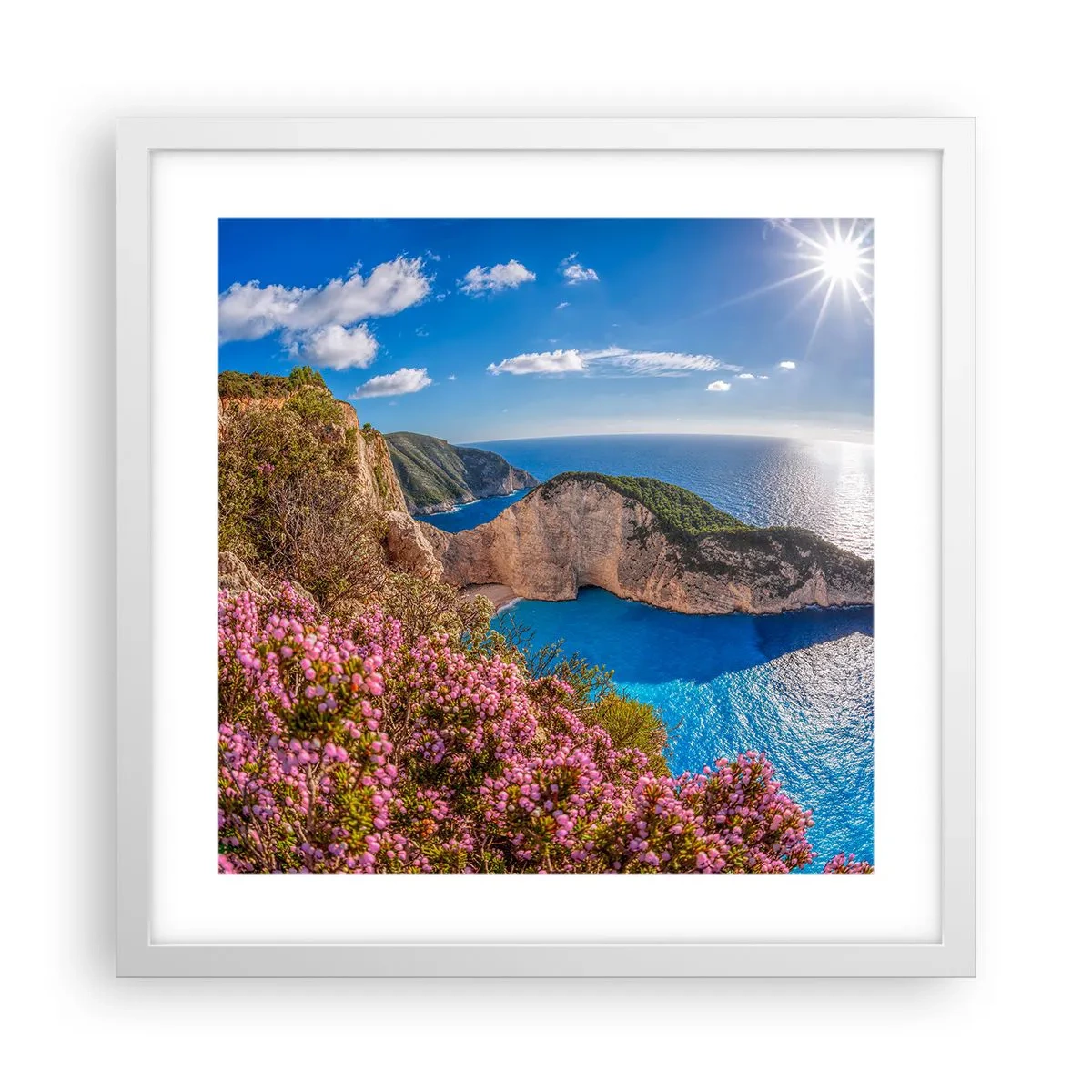 Poster in cornice bianca - Le mie grosse vacanze greche - 40x40 cm
