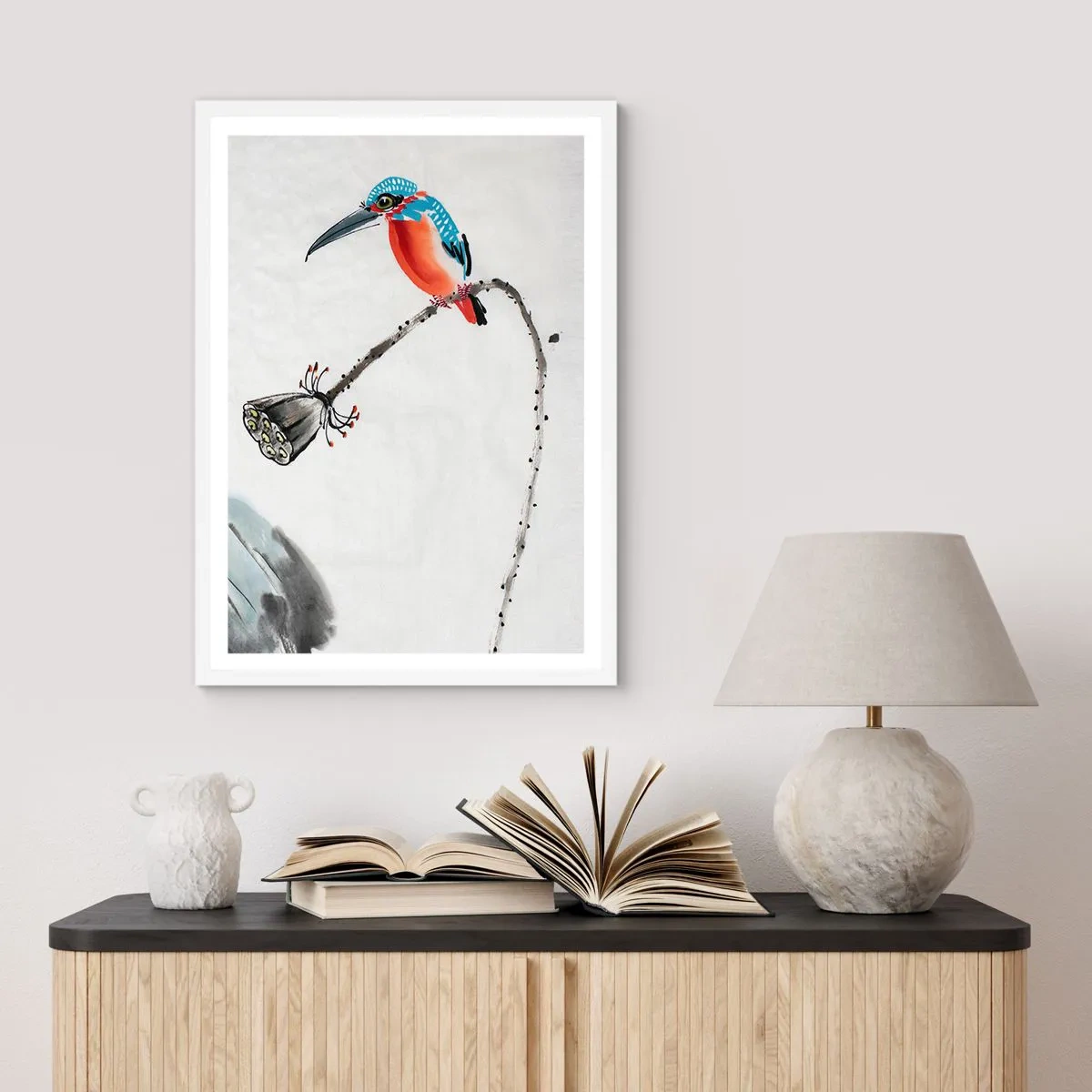 Poster in cornice bianca - La vita del prato - 50x70 cm