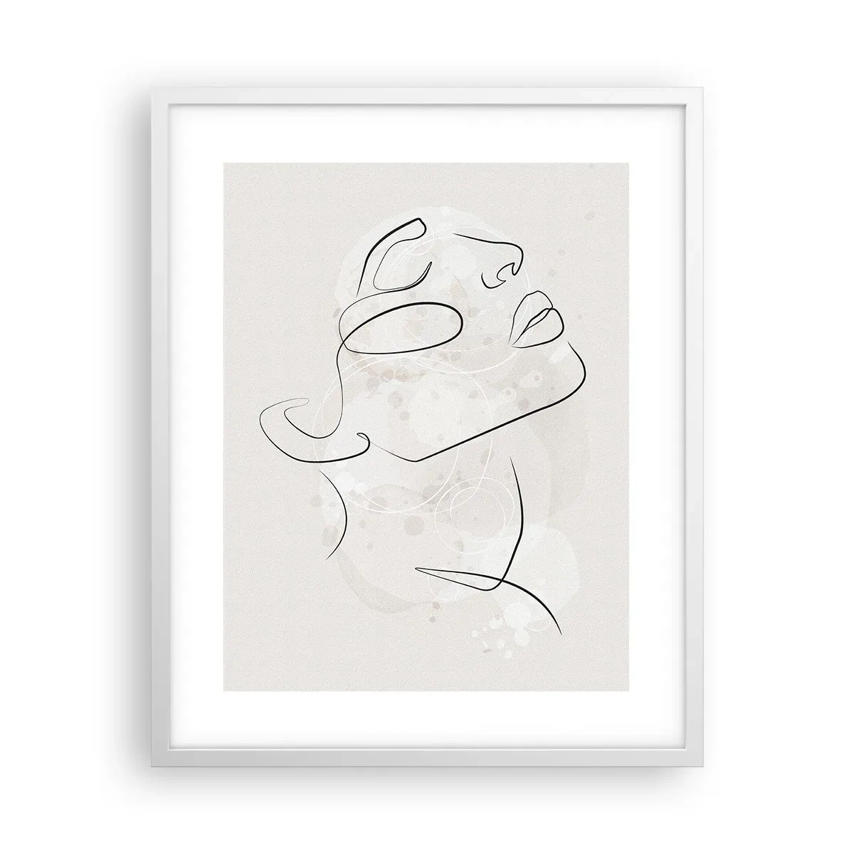 Poster in cornice bianca - Profilo di sogno - 40x50 cm