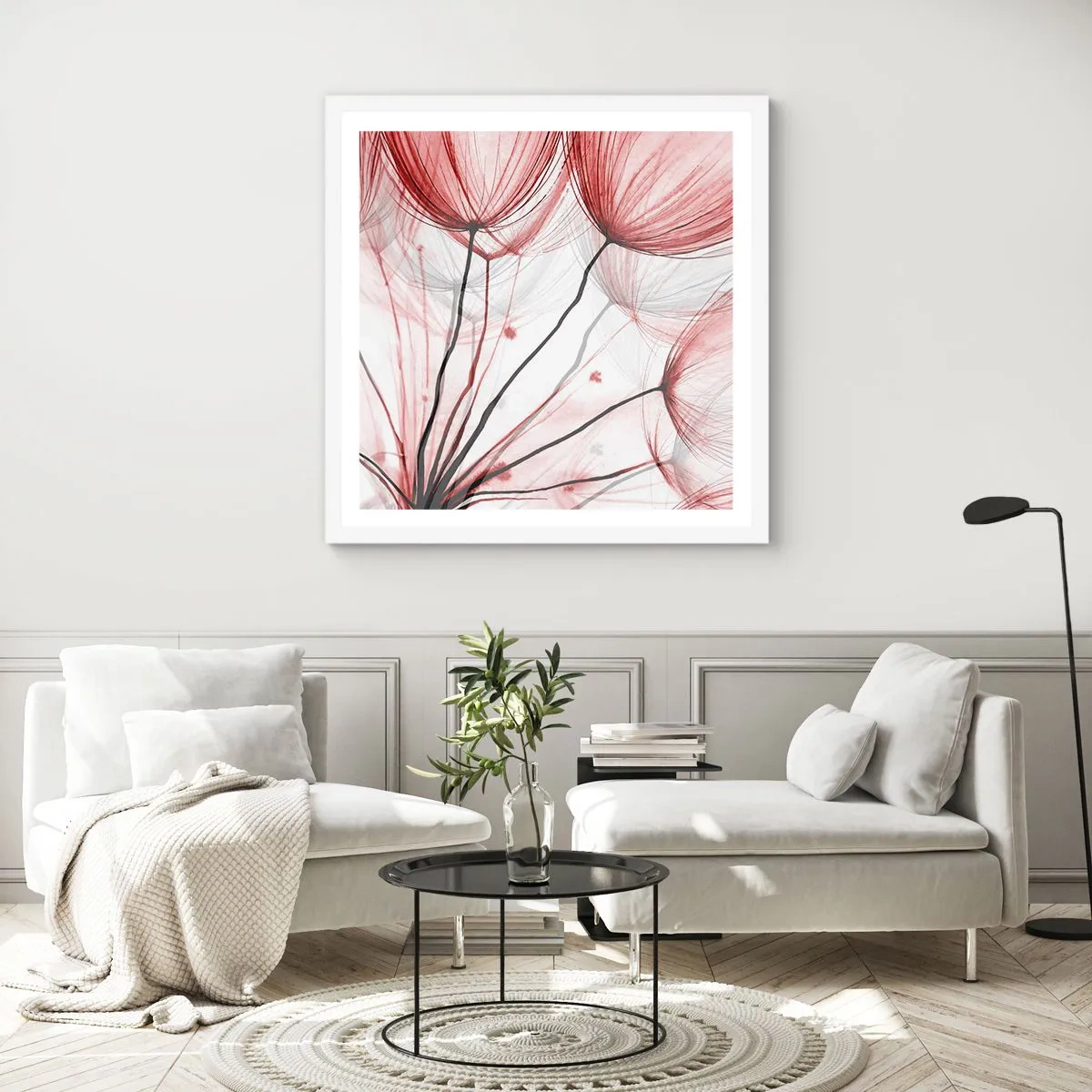 Poster in cornice bianca - Prima del decollo - 50x50 cm