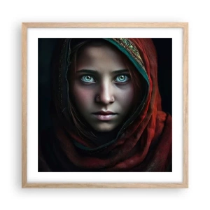 Poster in cornice rovere chiaro - Principessa d'oriente - 50x50 cm