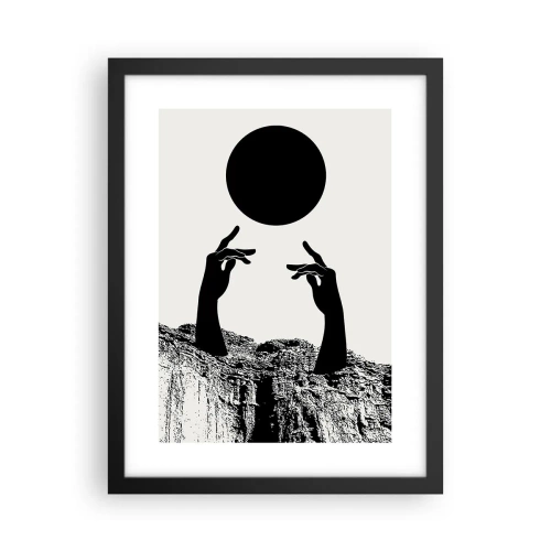 Poster in cornice nera - Composizione surreale: sole e resto - 30x40 cm