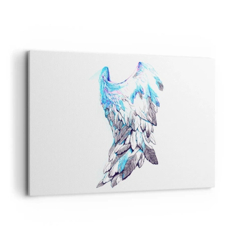 Quadro su tela - Stampe su Tela - Delicate ali d'angelo in tonalità pastello - 100x70cm - Mi servono le ali - Decorazione murale moderna per soggiorno e camera da letto ARTTOR