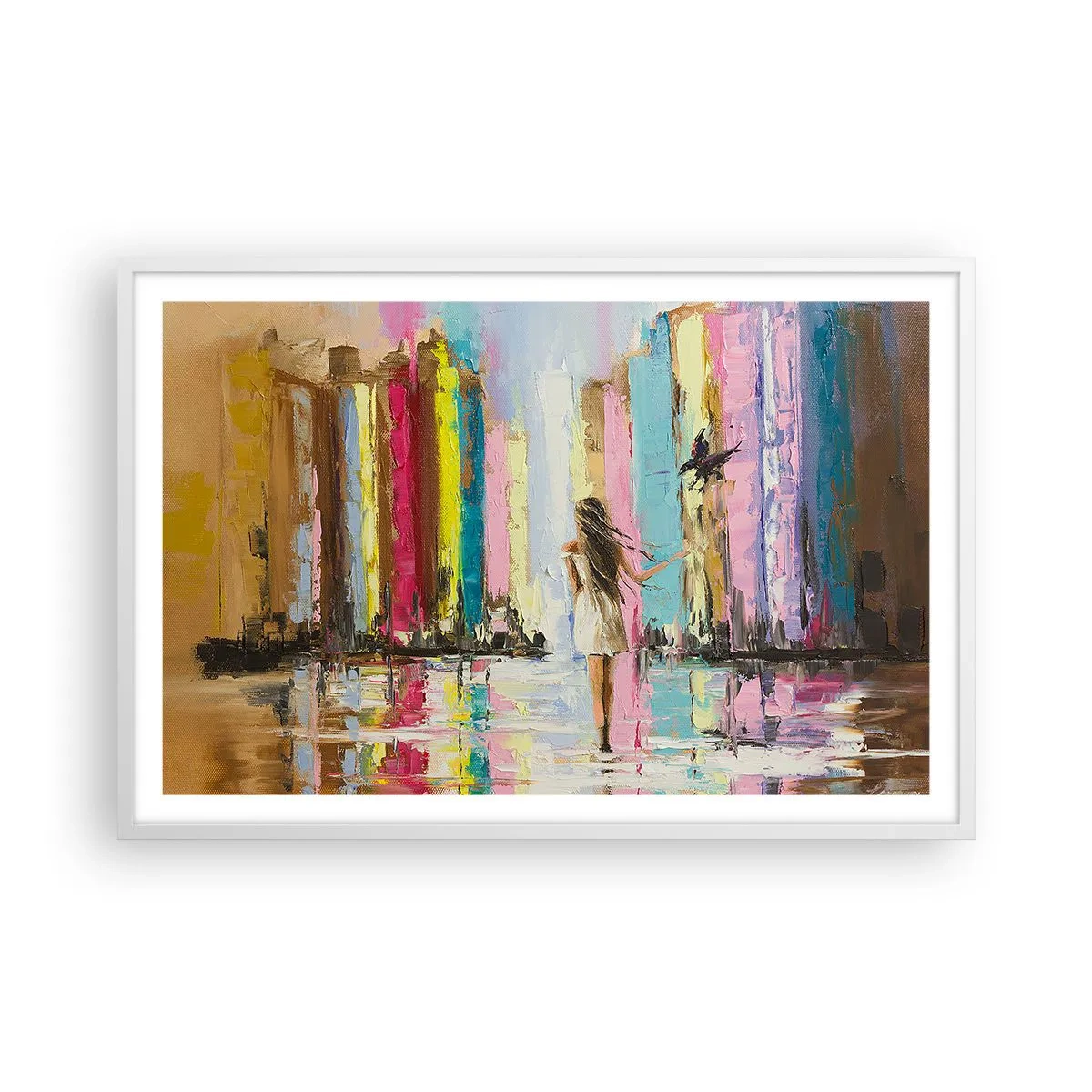 Poster in cornice bianca - Seguimi - 91x61 cm