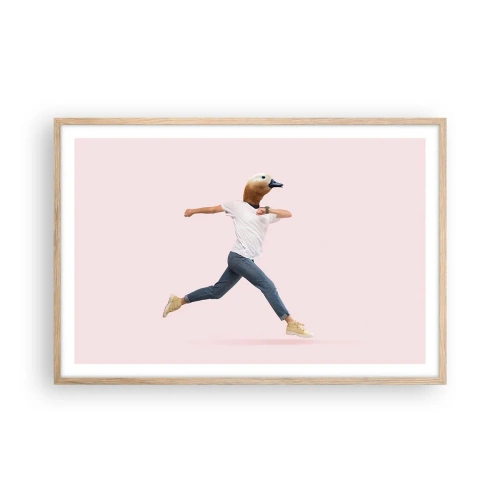 Poster in cornice rovere chiaro - Un pizzico di assurdo - 91x61 cm