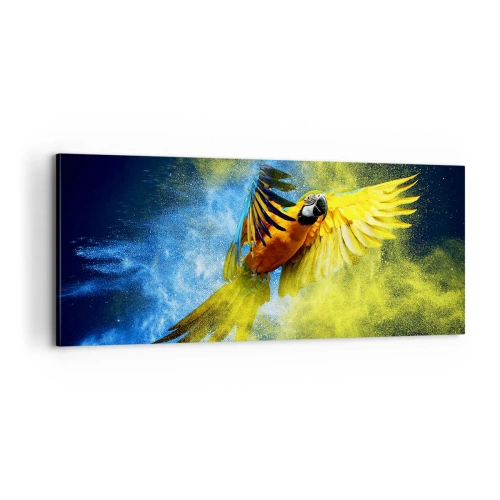 Quadro su tela - Stampe su Tela - Nella polvere gialla e blu - 100x40 cm