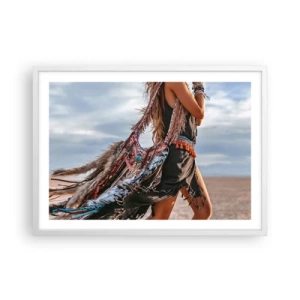 Poster in cornice bianca - La donna dello sciamano - 70x50 cm