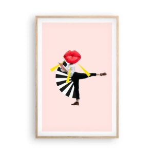 Poster in cornice rovere chiaro - Pop-art surrealistica - 61x91 cm