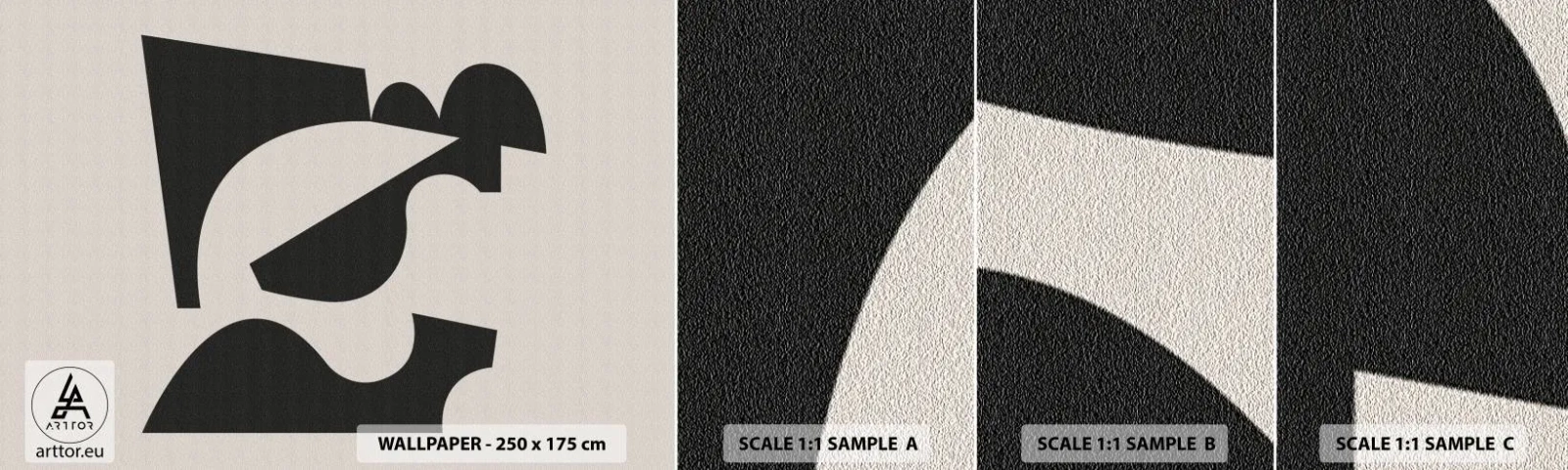 Campione Di Fotomurale Standard Eco - Kit di montaggio - Astrazione, Boho, Minimalismo - 100x30 cm