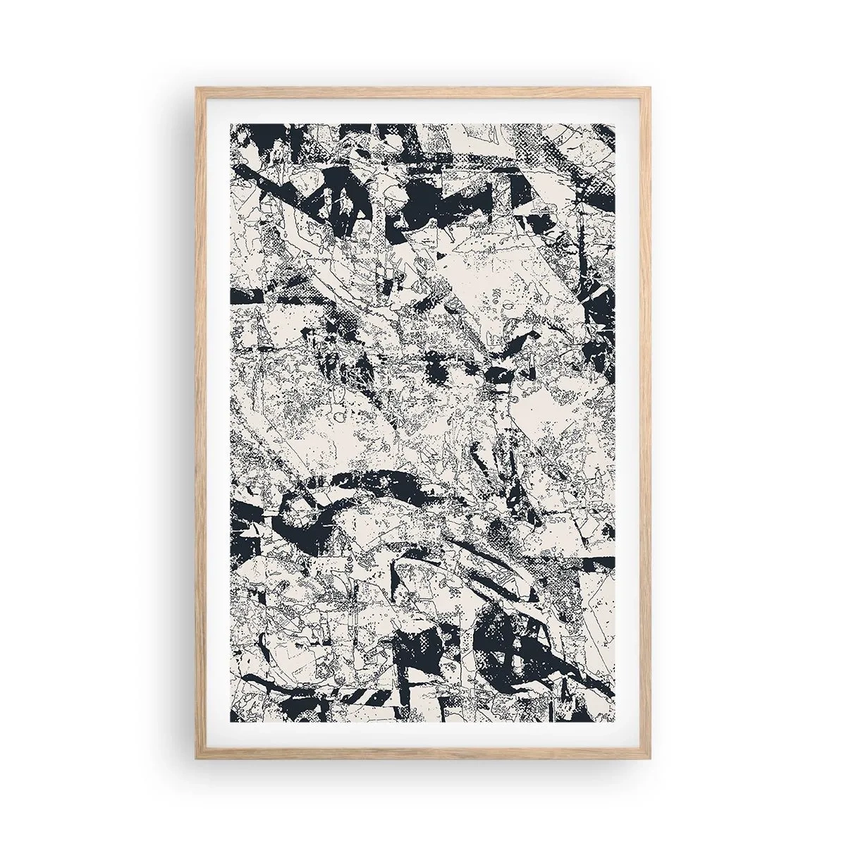 Poster in cornice rovere chiaro - La compenetrazione degli opposti - 61x91 cm