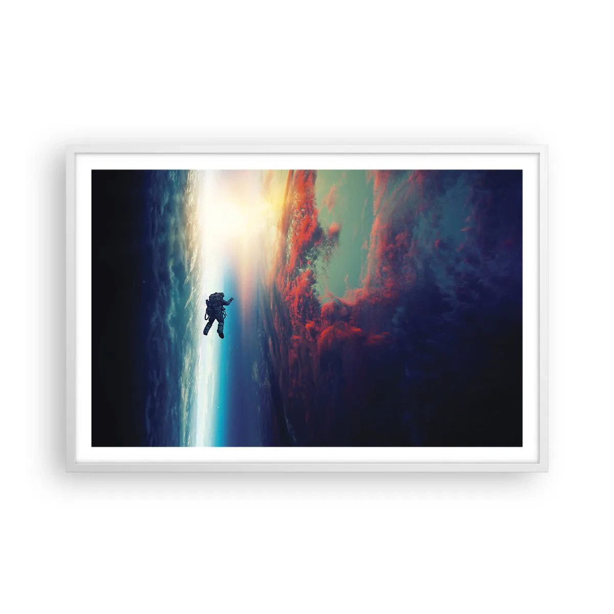 Poster in cornice bianca - Affrontando l'universo - 91x61 cm