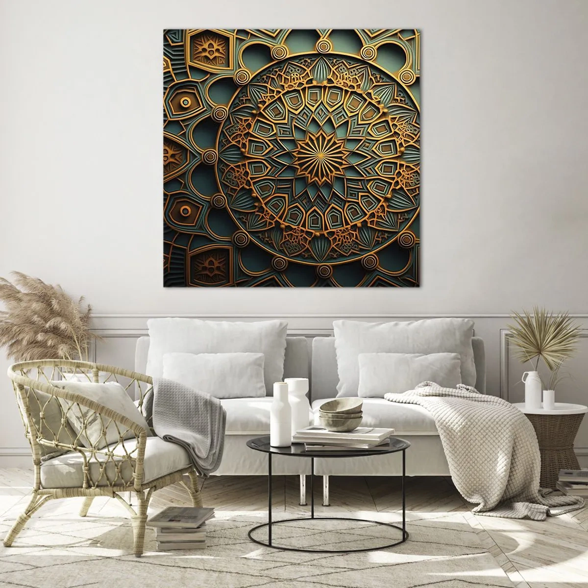 Quadro su vetro - Atmosfera araba - 70x70 cm