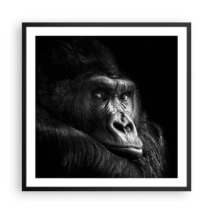 Poster in cornice nera - E cosa guardi? - 60x60 cm