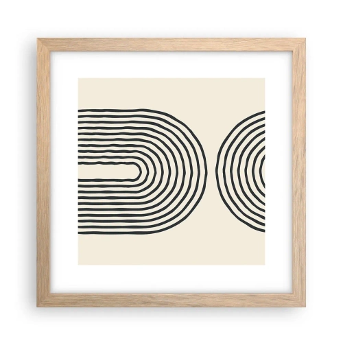 Poster in cornice rovere chiaro - Tra un attimo... - 30x30 cm