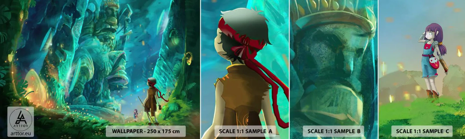 Campione Di Fotomurale Standard Eco - Dal grande Libro delle Fiabe - Fantasia, Fiaba per bambini, Fiaba - 100x30 cm