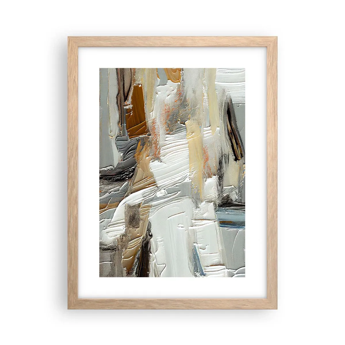 Poster in cornice rovere chiaro - Strati colorati - 30x40 cm