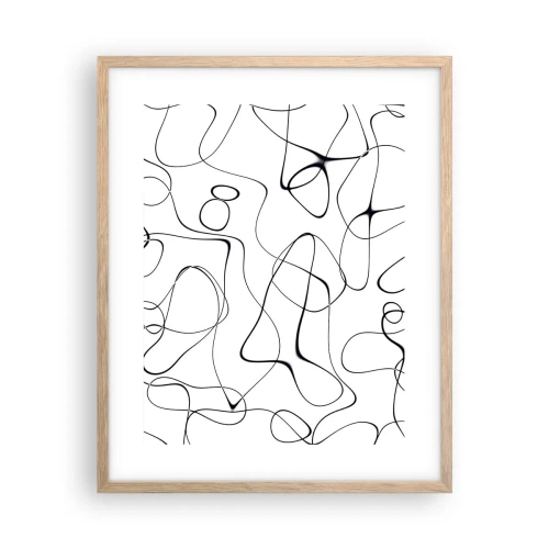 Poster in cornice rovere chiaro - Strade della vita, eventi del destino - 40x50 cm