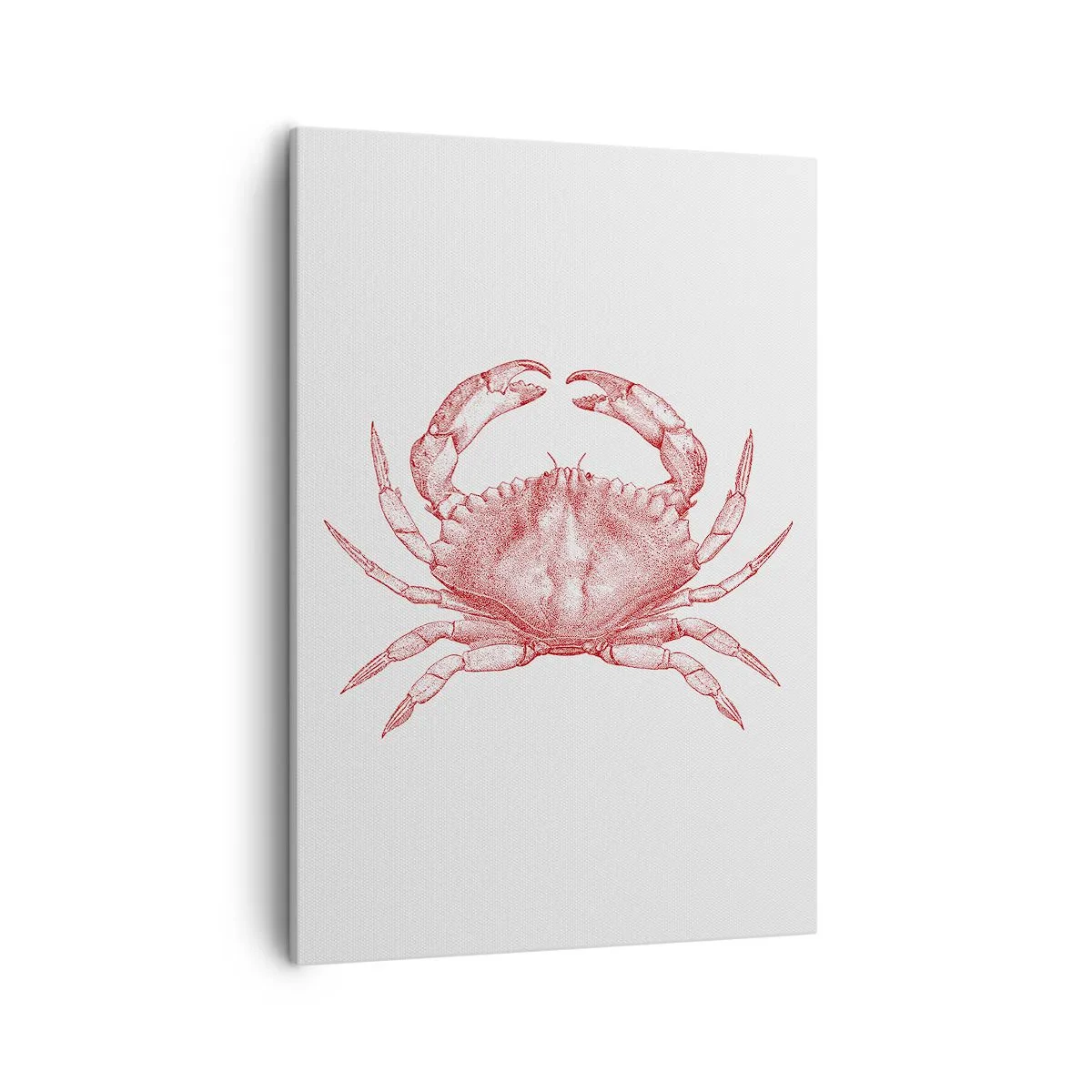 Quadro su tela - Stampe su Tela - Disegno di un granchio in tonalità rossa - 50x70cm - Il granchio dei granchi - Decorazione murale moderna per soggiorno e camera da letto ARTTOR