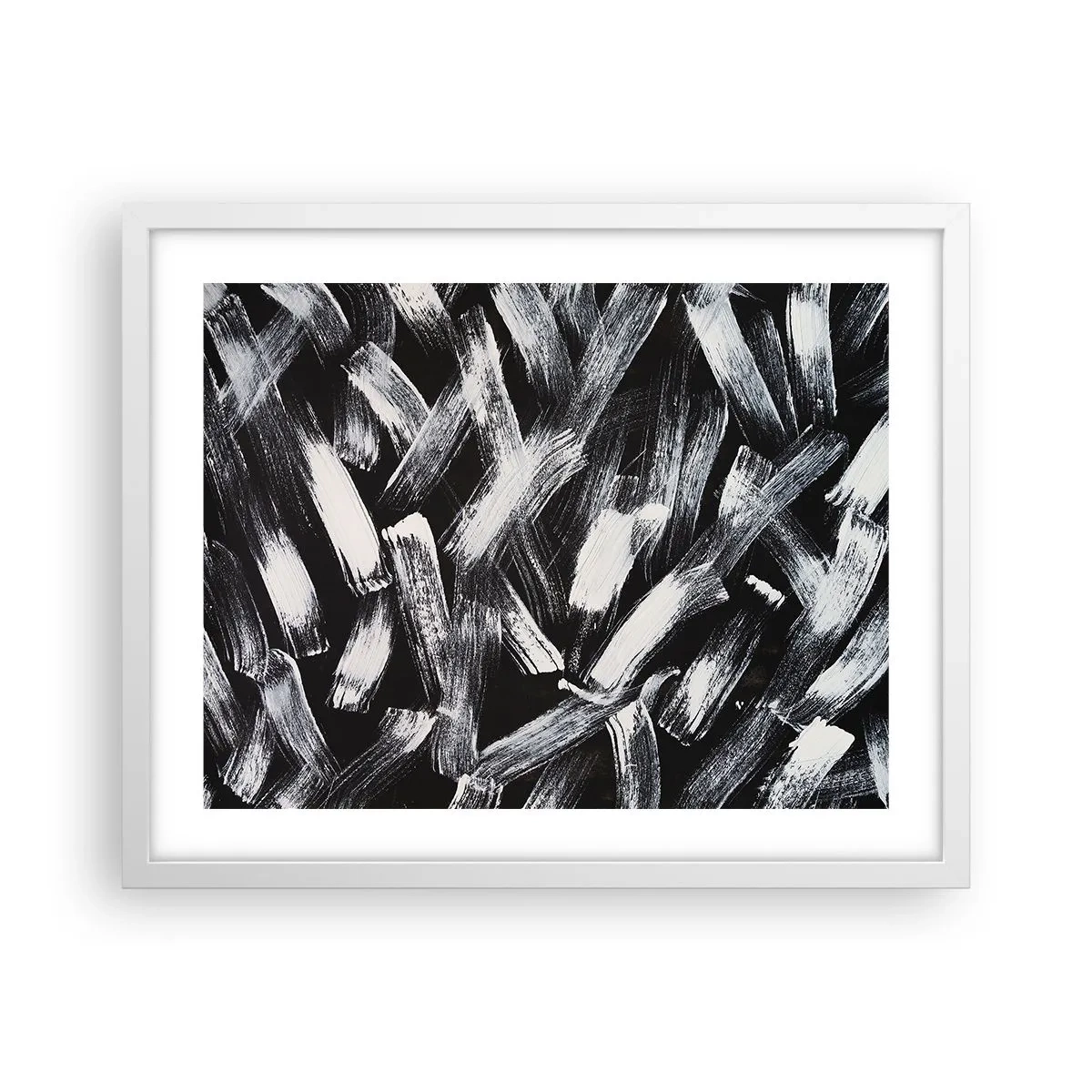 Poster in cornice bianca - Astrazione in spirito industriale - 50x40 cm