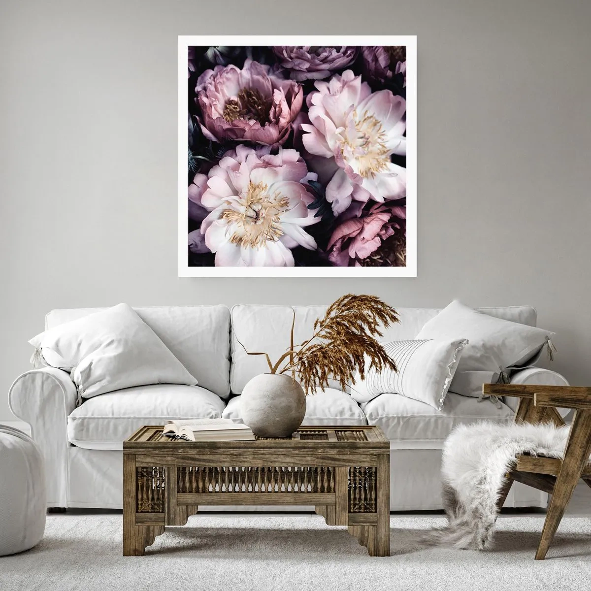 Poster - Bouquet nel vecchio stile - 40x40 cm