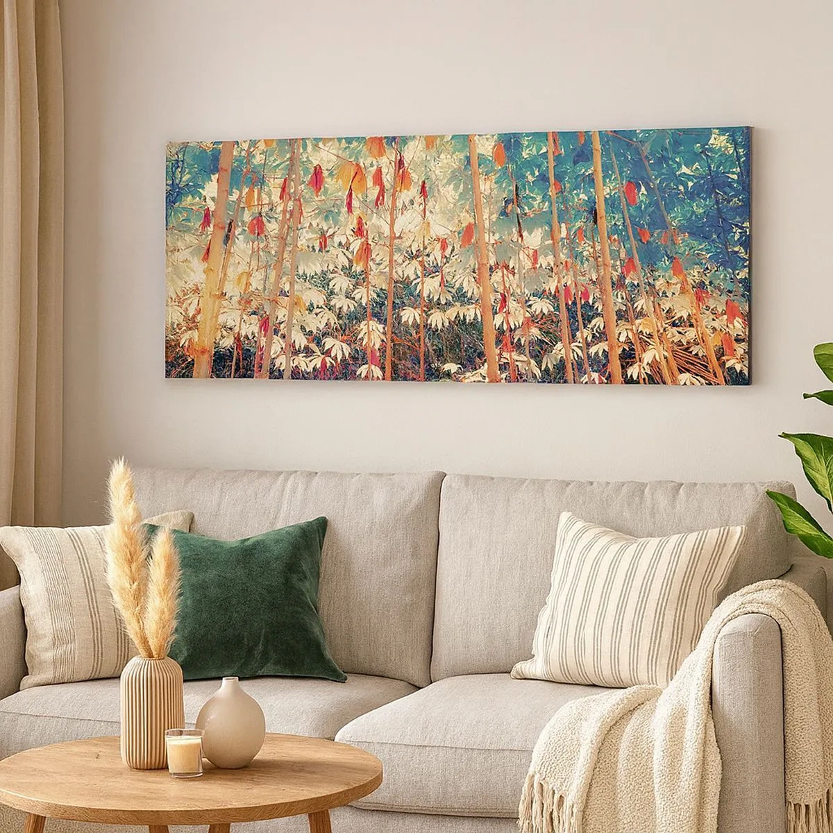 Quadro su tela - Stampe su Tela - La vita segreta delle foglie - 100x40 cm