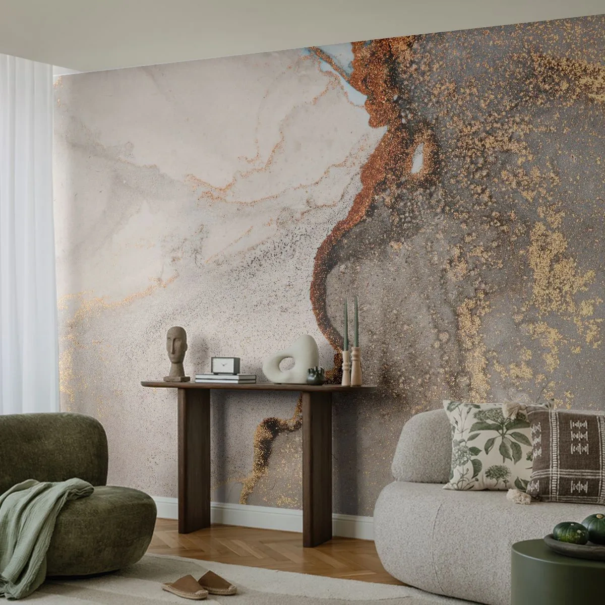 Fotomurale su misura Premium Canvas - Ai confini del colore - Astrazione, Pezzo, Arte Moderna