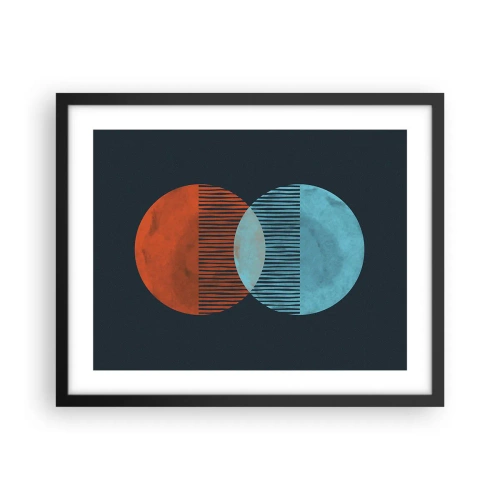 Poster in cornice nera - Fantasia astronomica - 50x40 cm