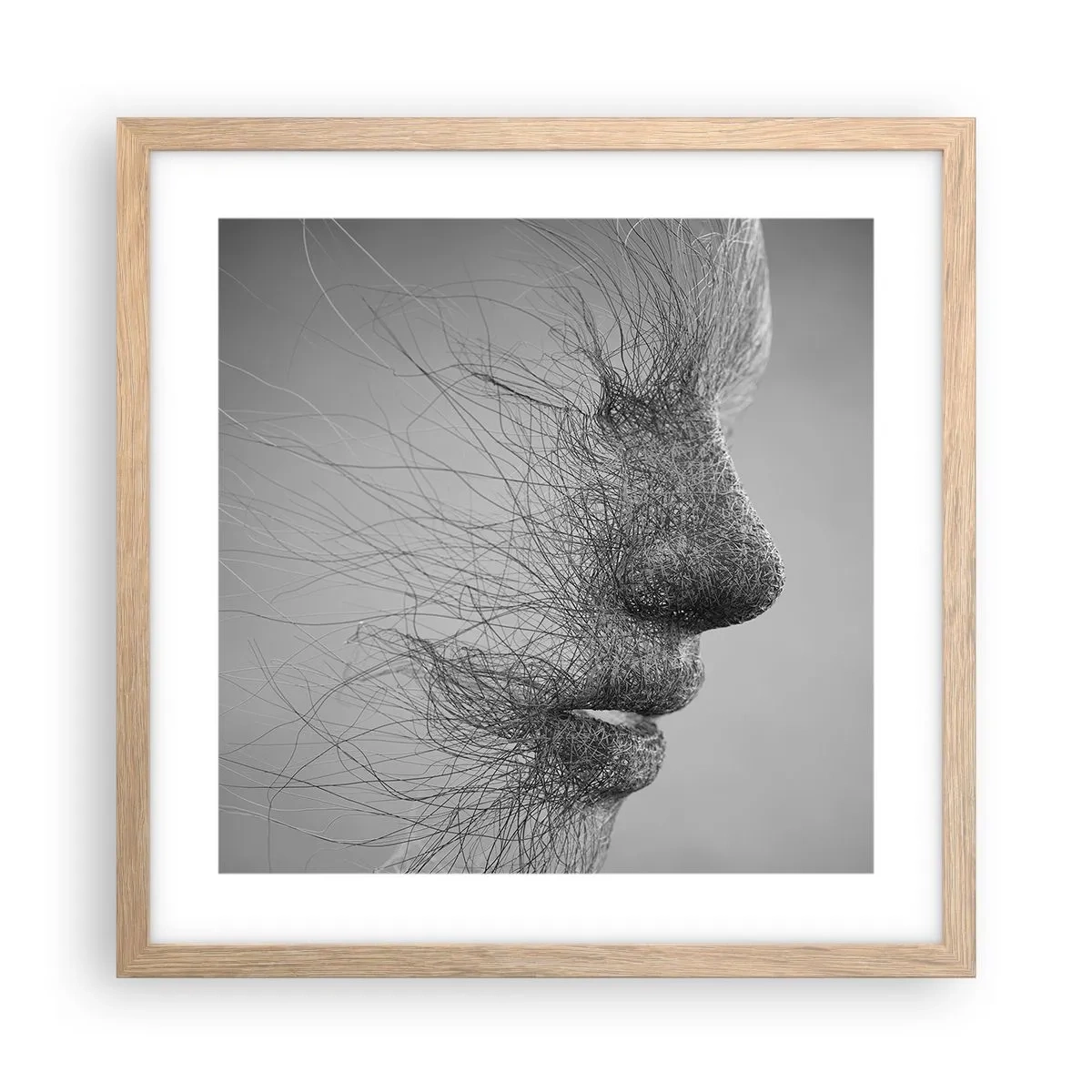 Poster in cornice rovere chiaro - Lo spirito del vento - 40x40 cm